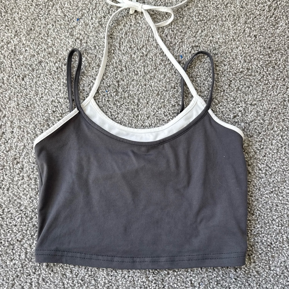 SHEIN Black and White Crop Top